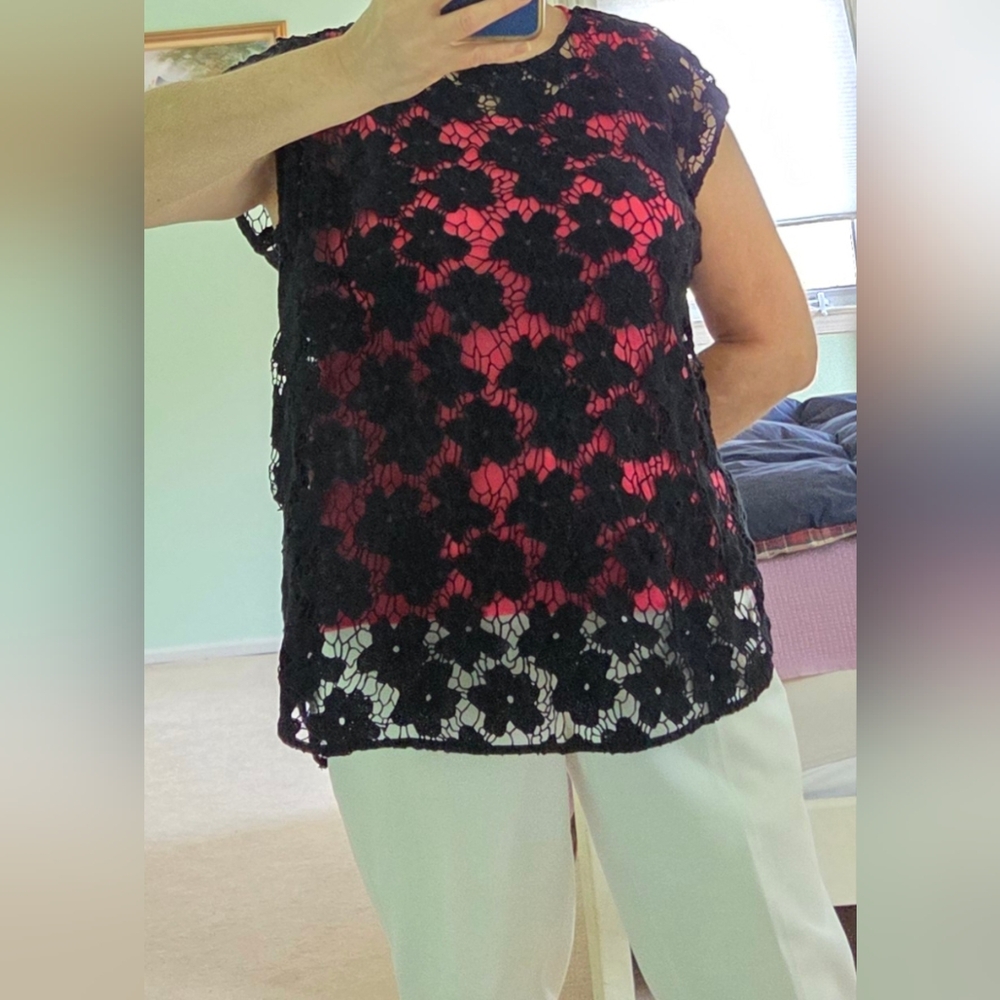 Talbots Black Lace Blouse